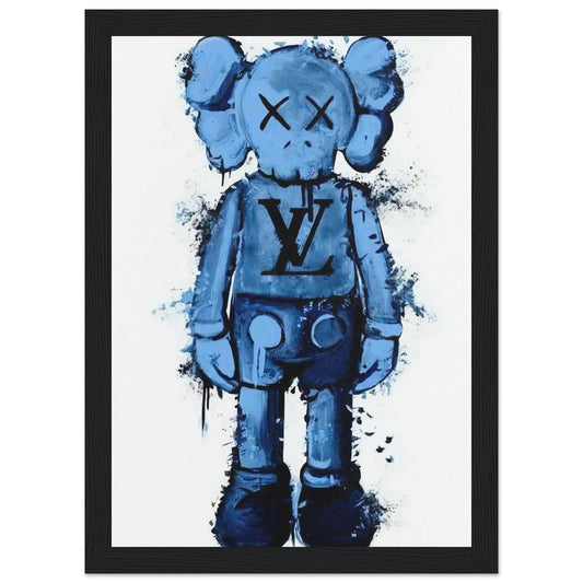 Blaues Louis Vuitton - Kaws - Poster