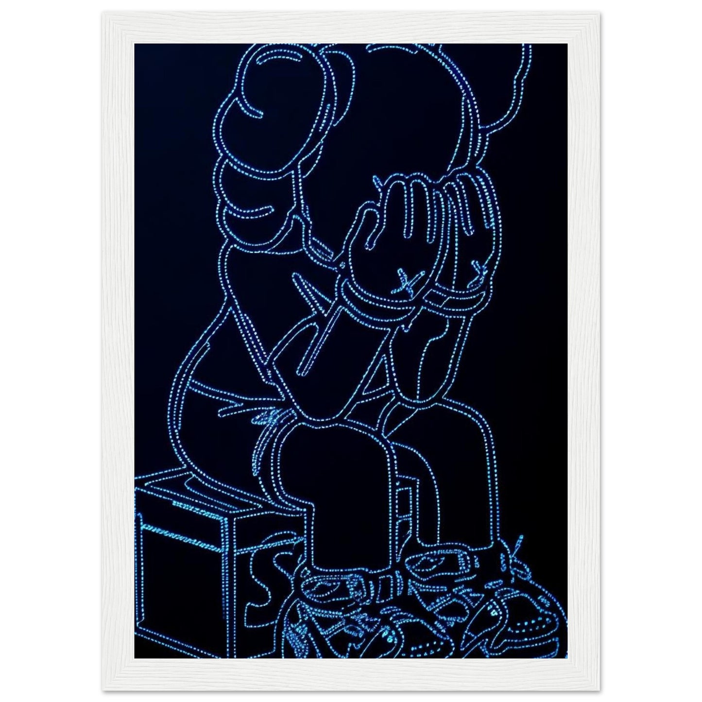 Blue Neon - Kaws - Poster