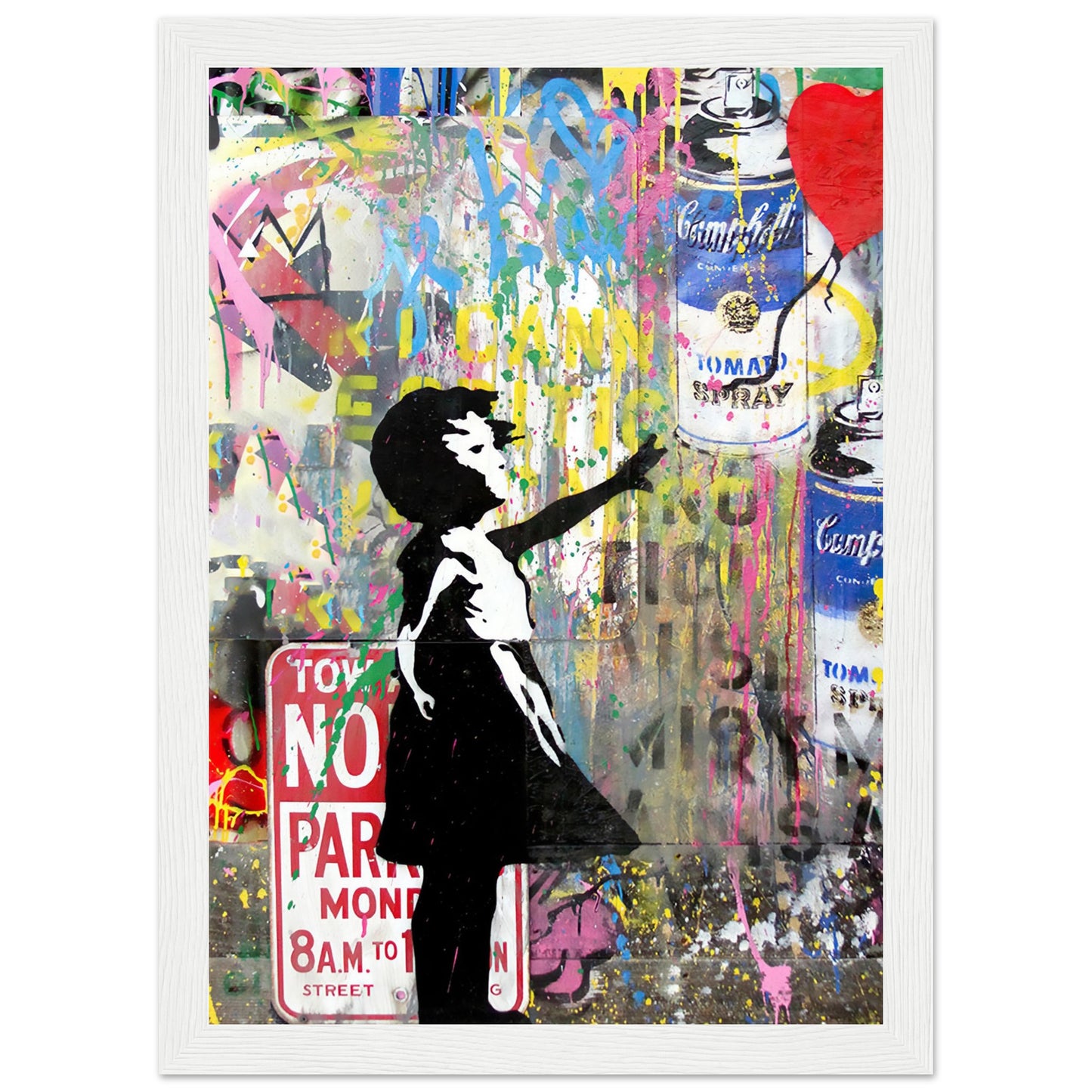 Girl with Balloon - Graffiti Art - Poster