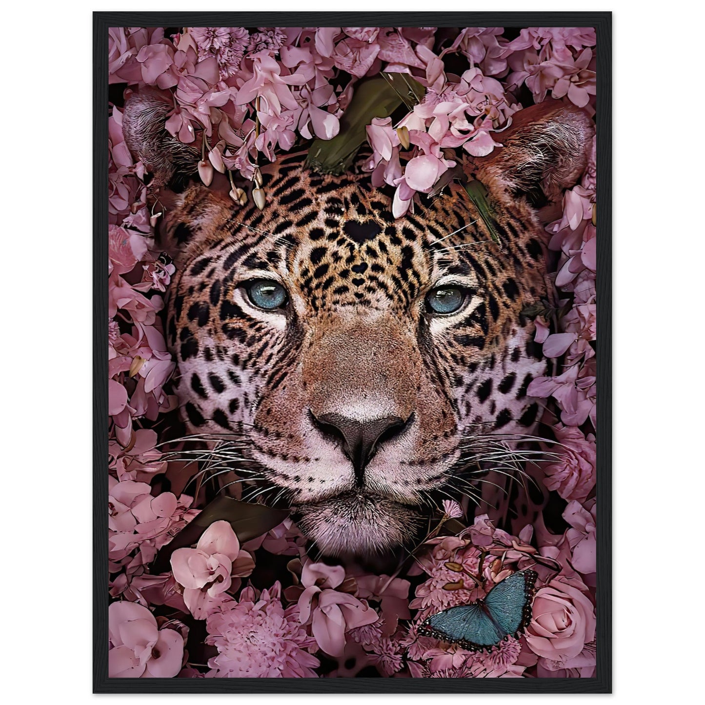 Leopardenrosa Blumen - Tier - Poster 