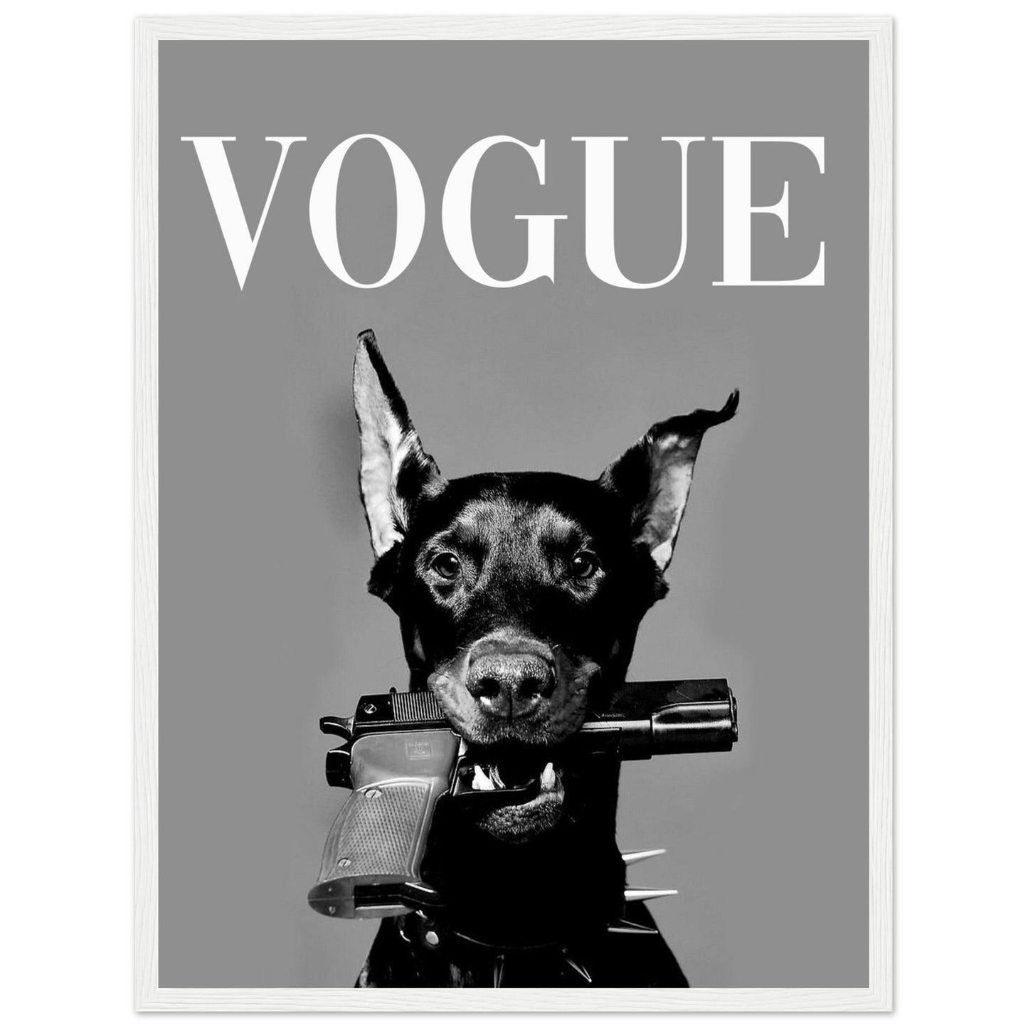 Vogue - Schwarzer Dobermann - Poster