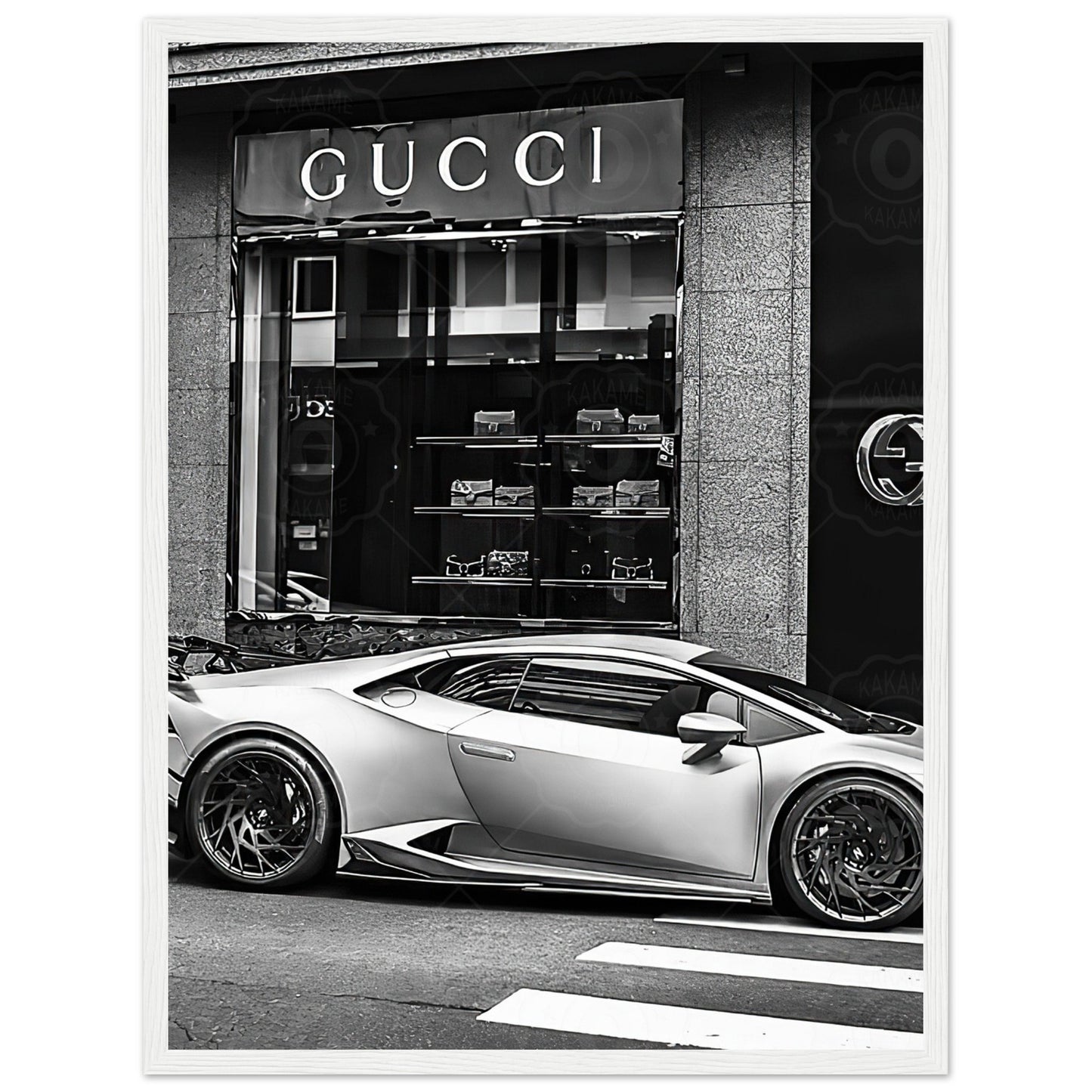 Lambo at Gucci Store - Retro Art - Poster