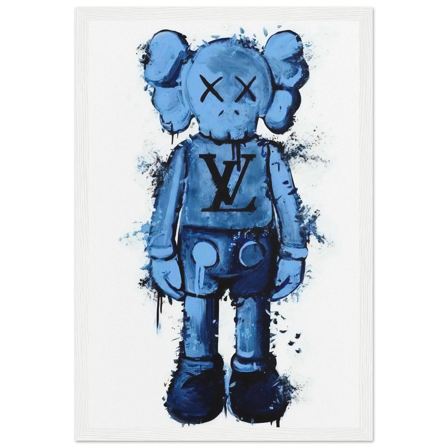 Blue Louis Vuitton - Kaws - Poster