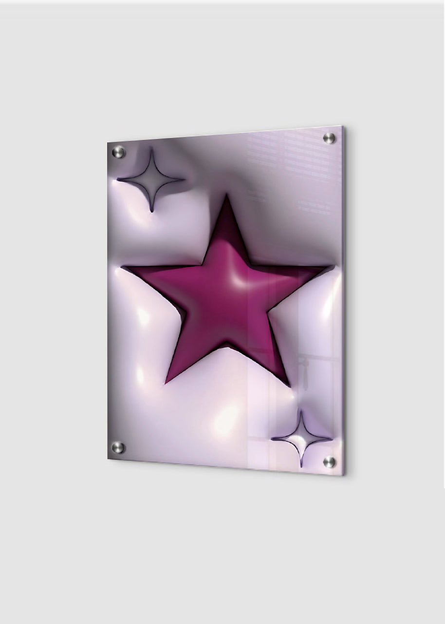 Lila Star - 3D - Art