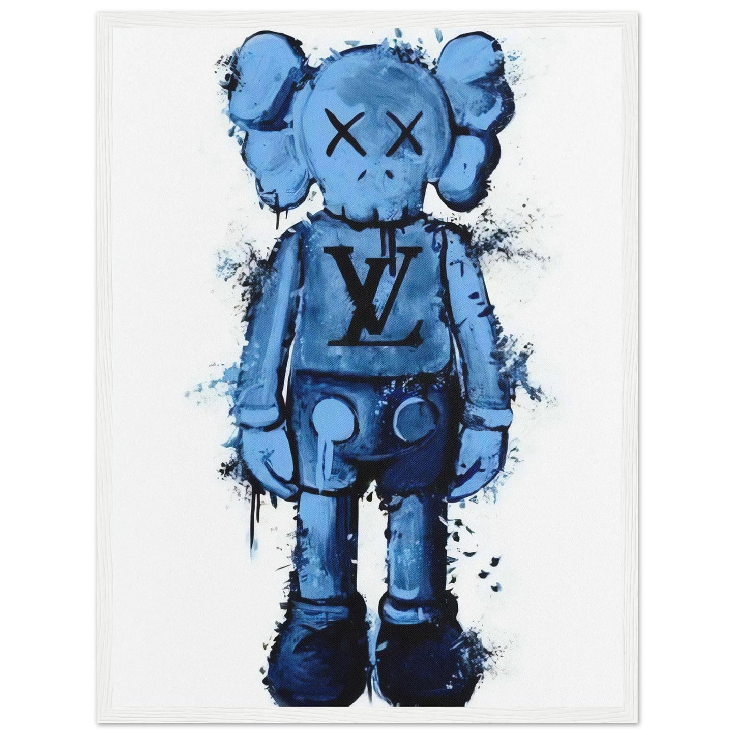 Blaues Louis Vuitton - Kaws - Poster