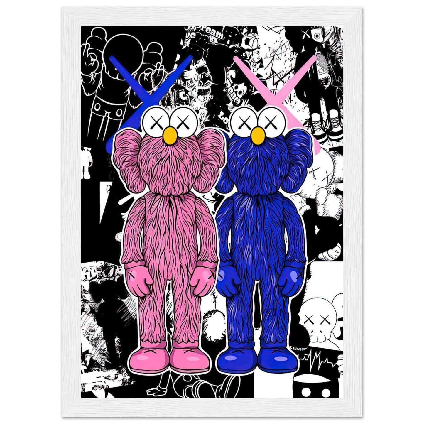 Blue&Pink - Kaws - Poster