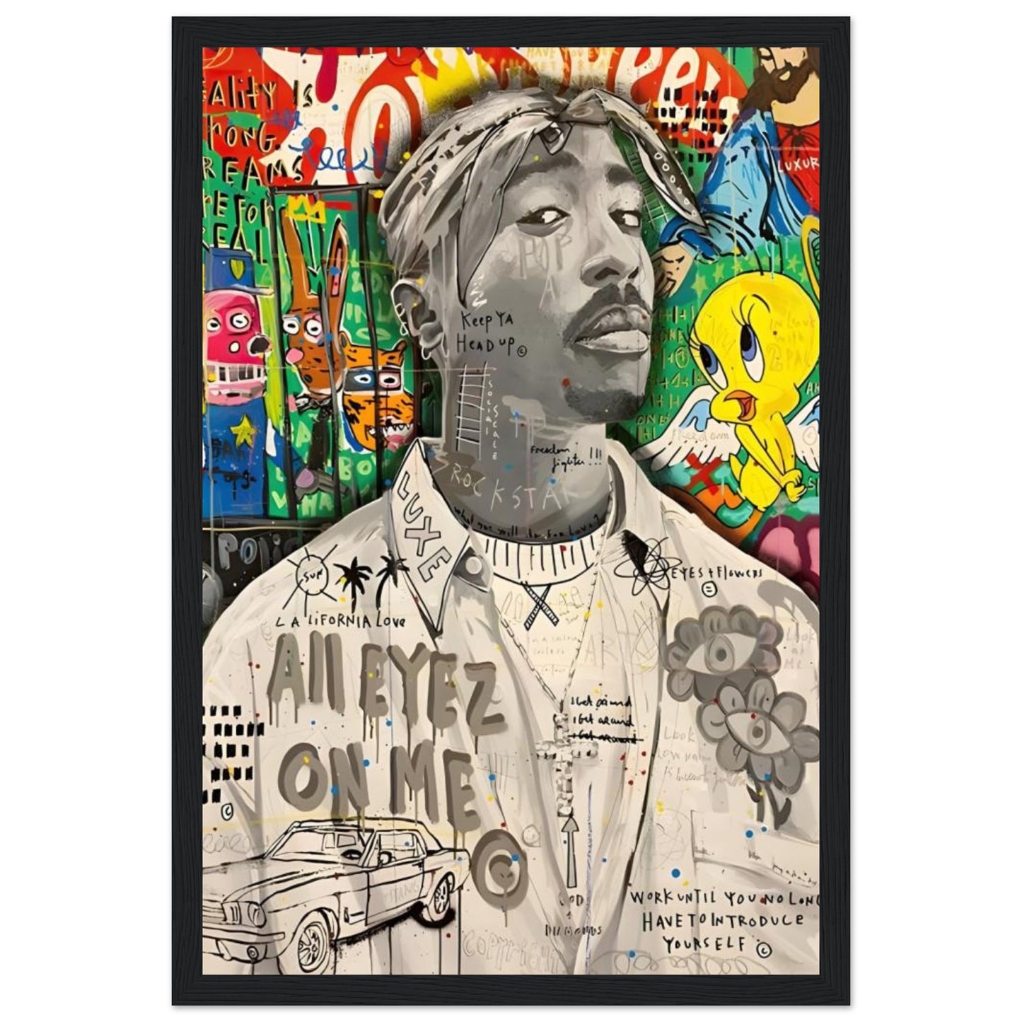 Tupac - All Eyes On Me - Graffiti Art - Poster