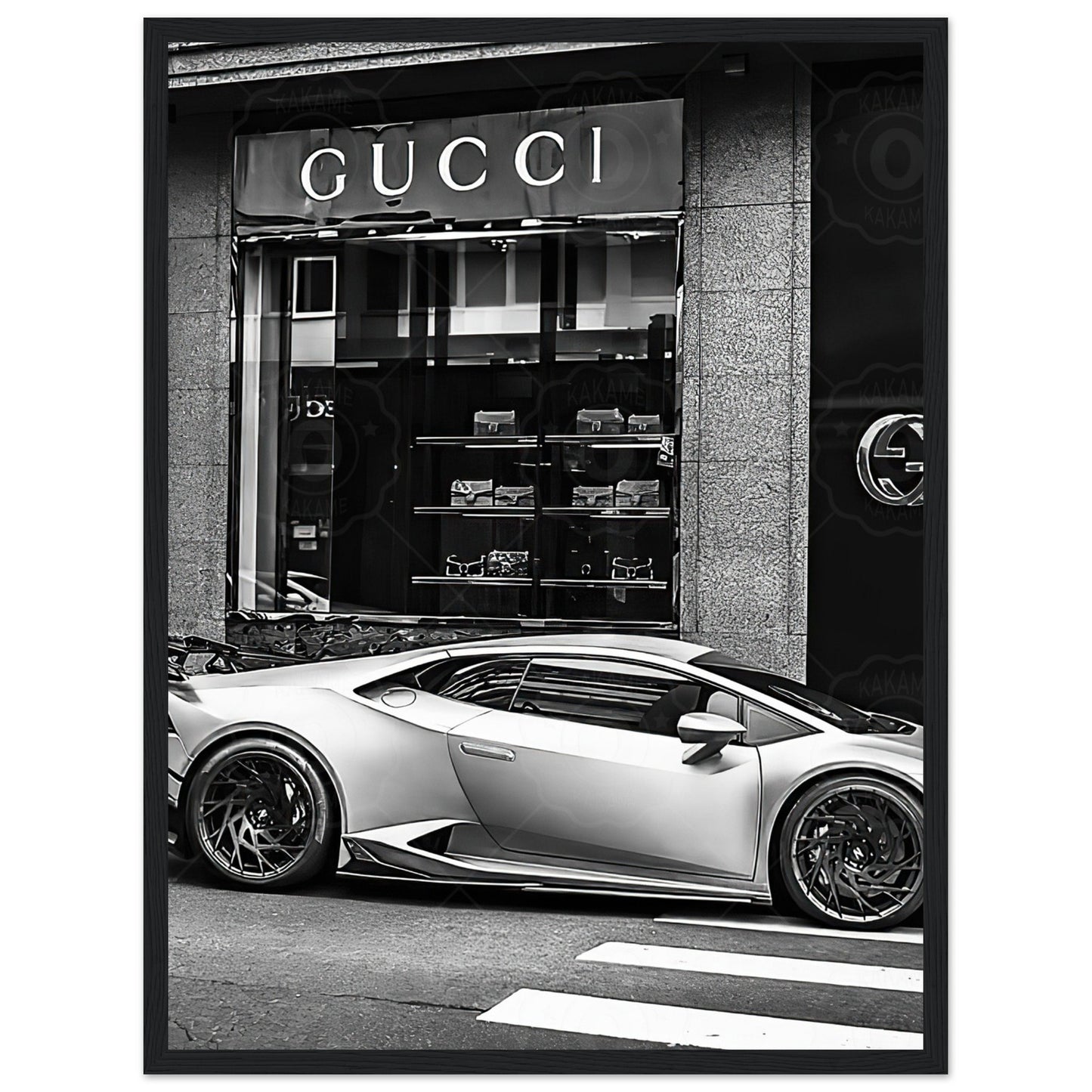 Lambo at Gucci Store - Retro Art - Poster