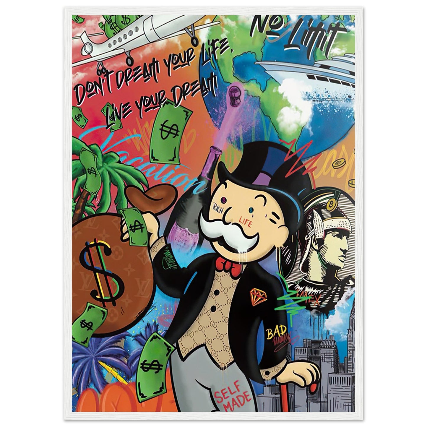 Mr. Monopoly - Graffiti Art - Poster