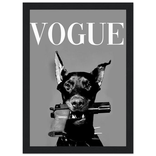 Vogue - Black Doberman - Poster