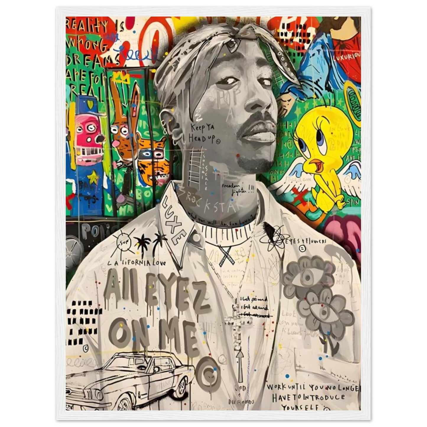 Tupac - All Eyes On Me - Graffiti Art - Poster