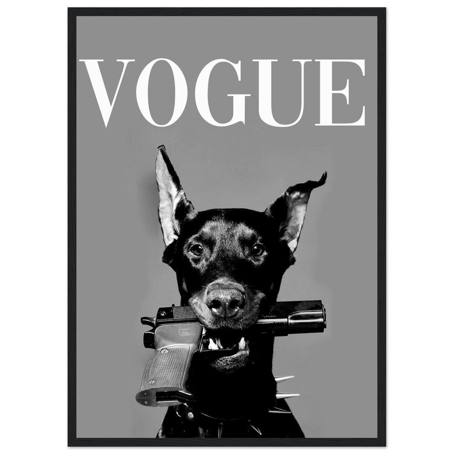 Vogue - Schwarzer Dobermann - Poster