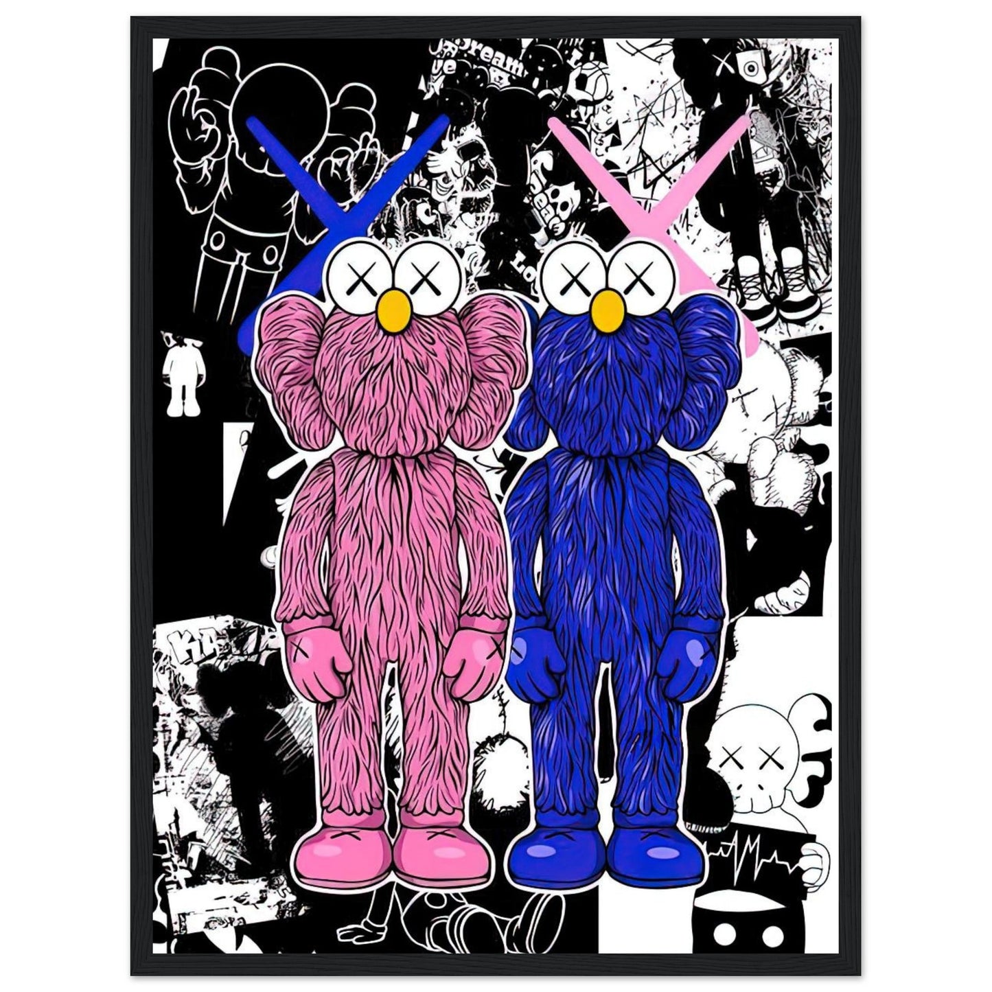 Blue&Pink - Kaws - Poster