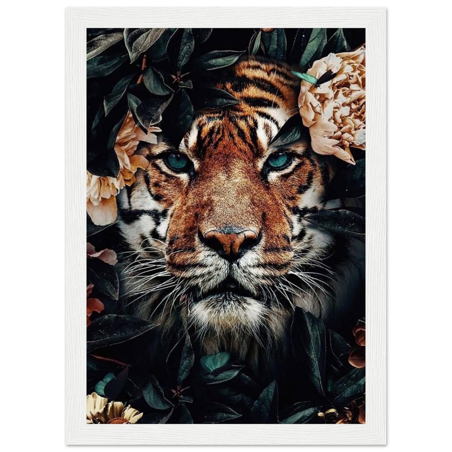 Tiger - In Leaves - Poster