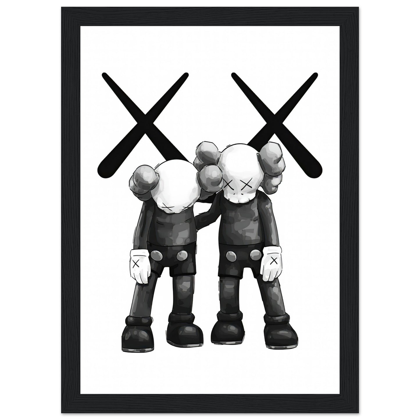 Black&White - Kaws - Poster