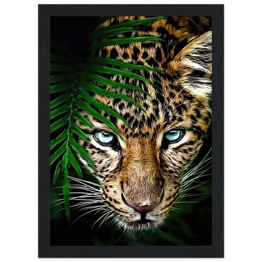 Leopard - Green Plant - Poster