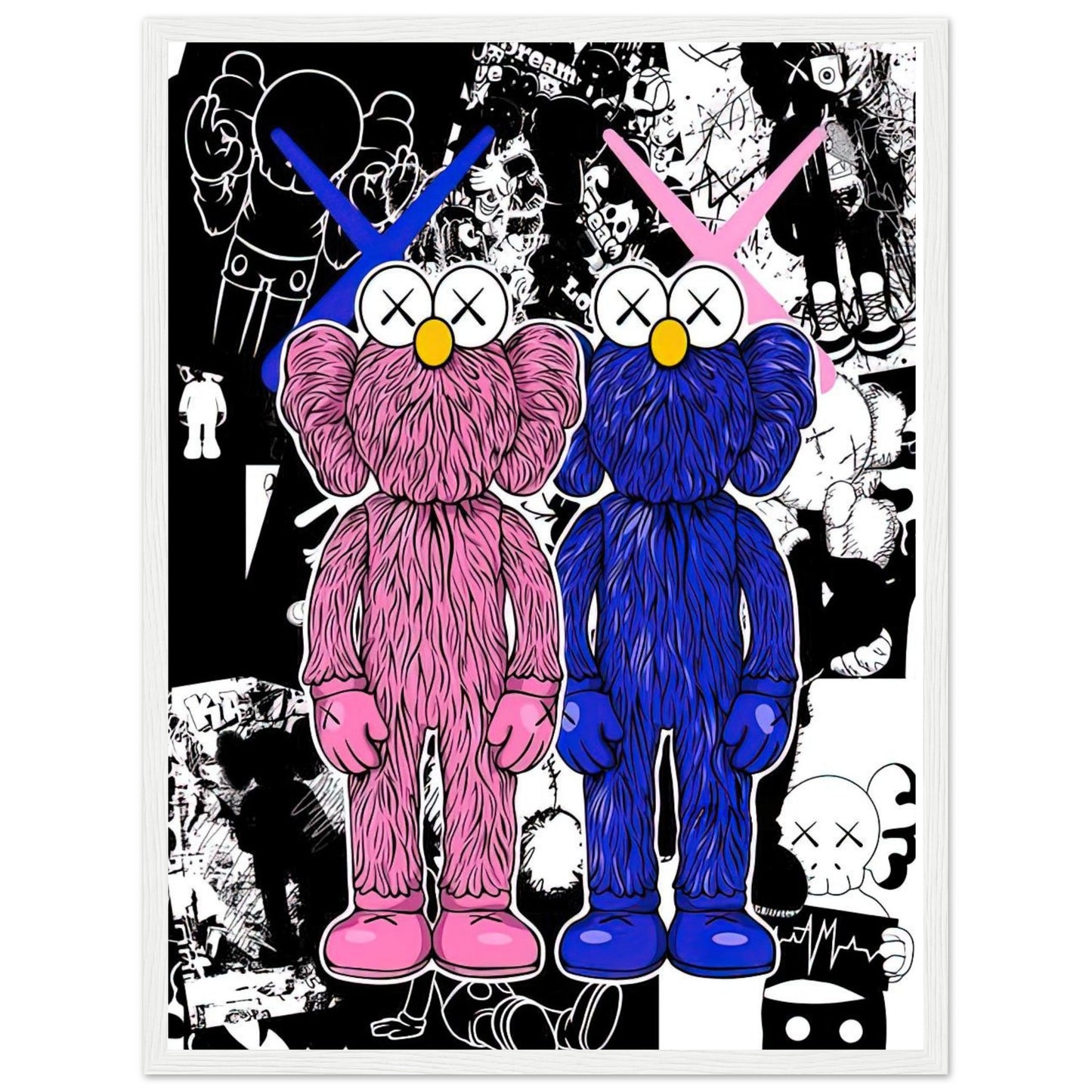 Blue&Pink - Kaws - Poster