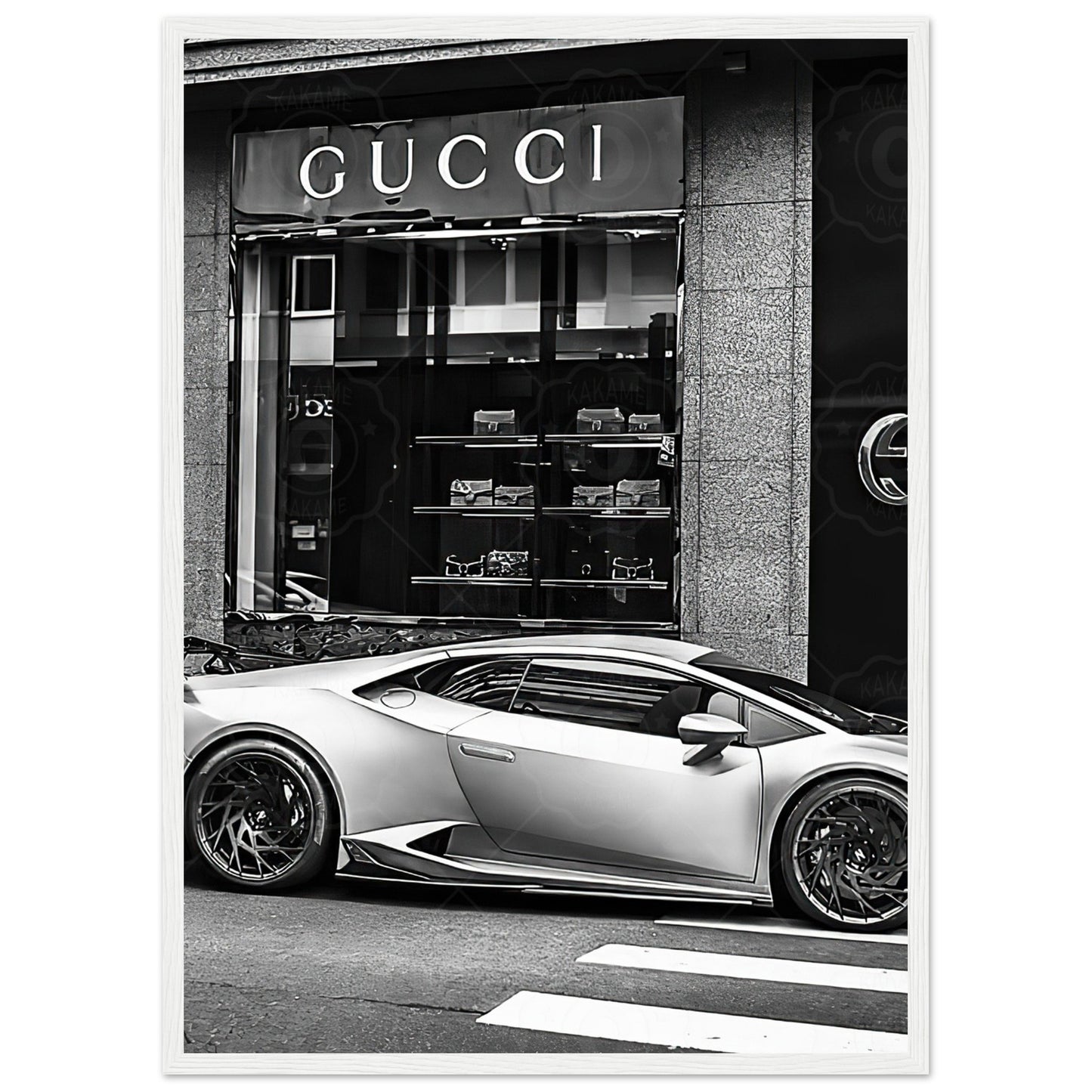 Lambo at Gucci Store - Retro Art - Poster