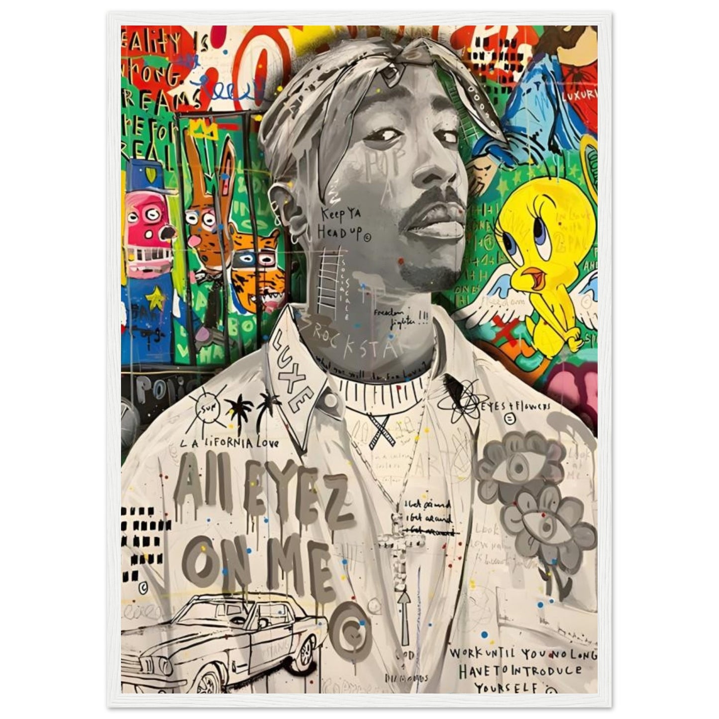 Tupac - All Eyes On Me - Graffiti Art - Poster