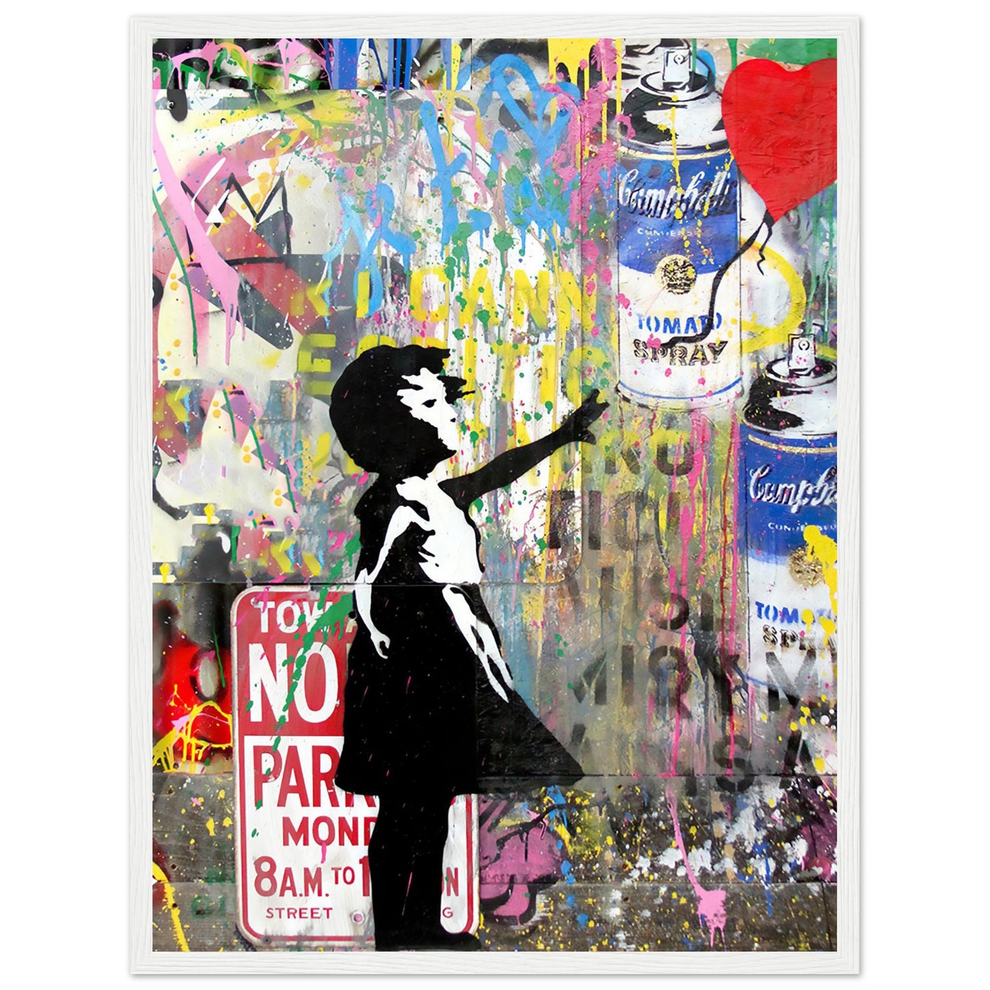 Girl with Balloon - Graffiti Art - Poster