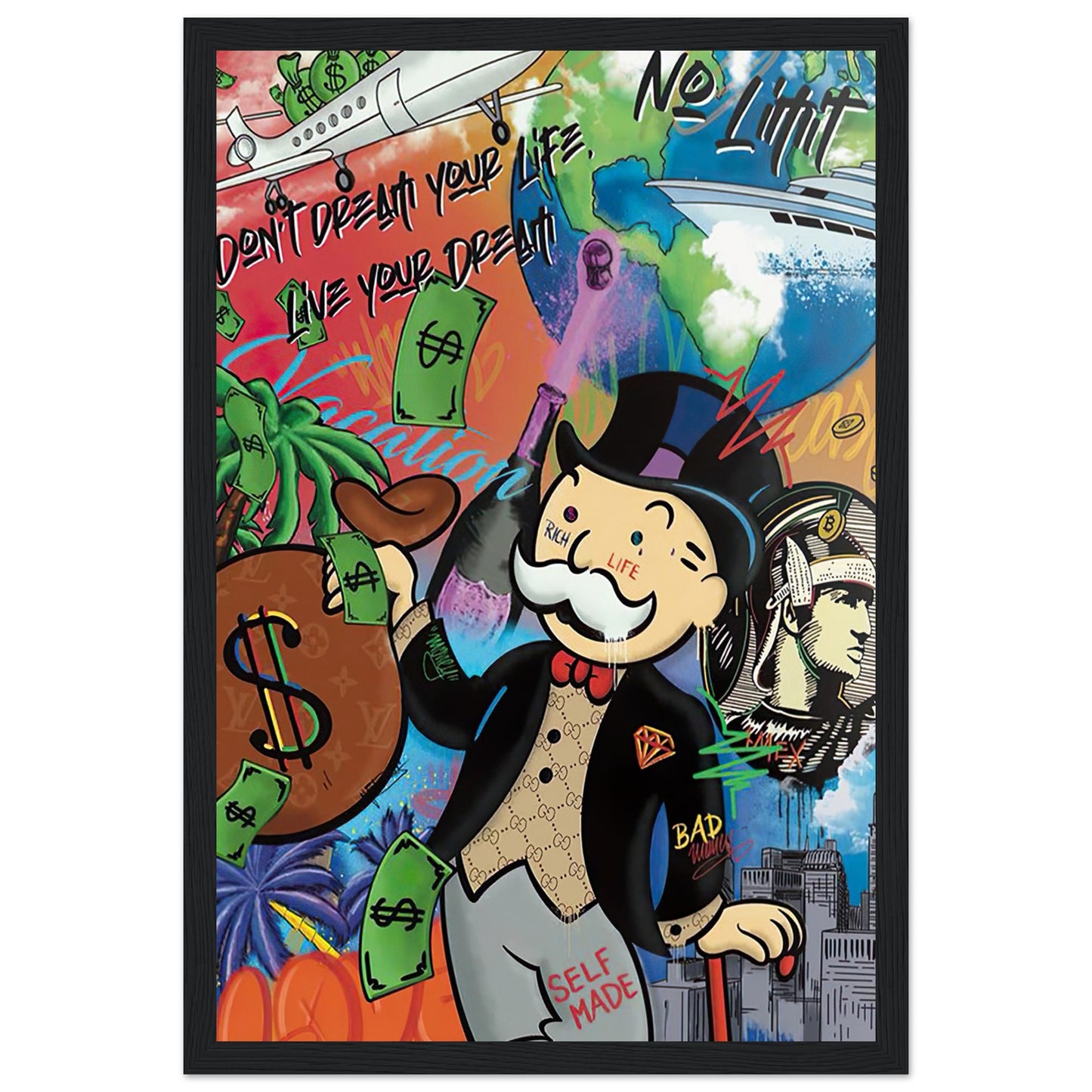 Mr. Monopoly - Graffiti Art - Poster