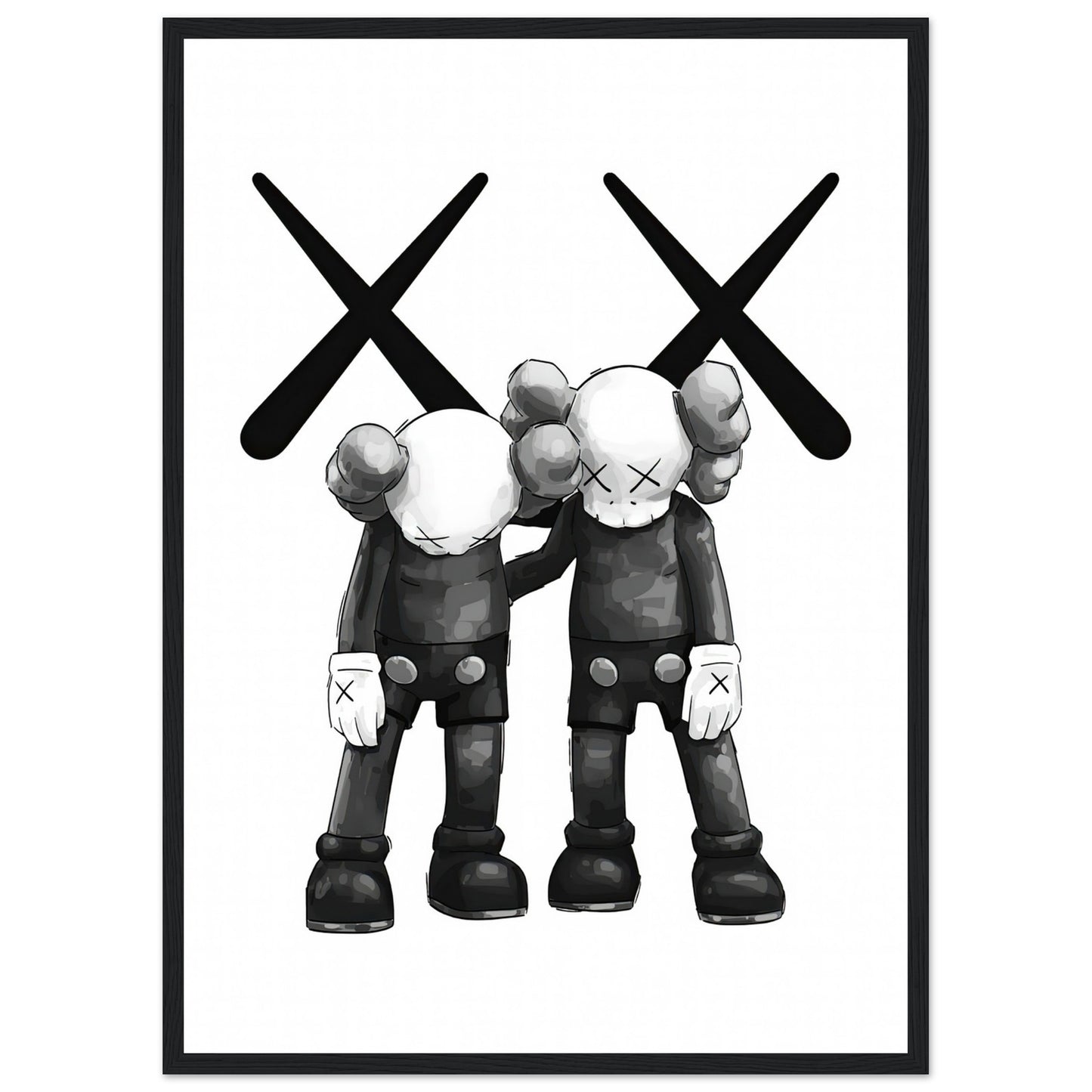 Black&White - Kaws - Poster