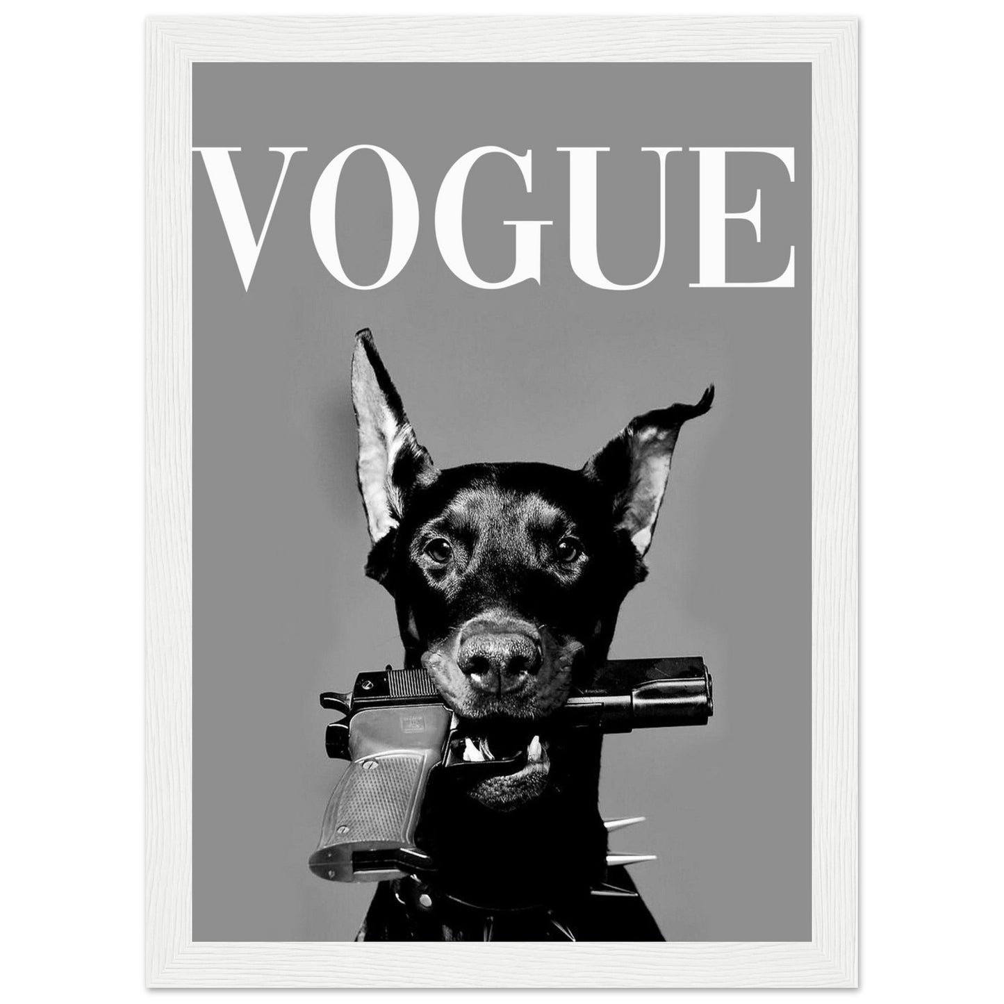 Vogue - Schwarzer Dobermann - Poster