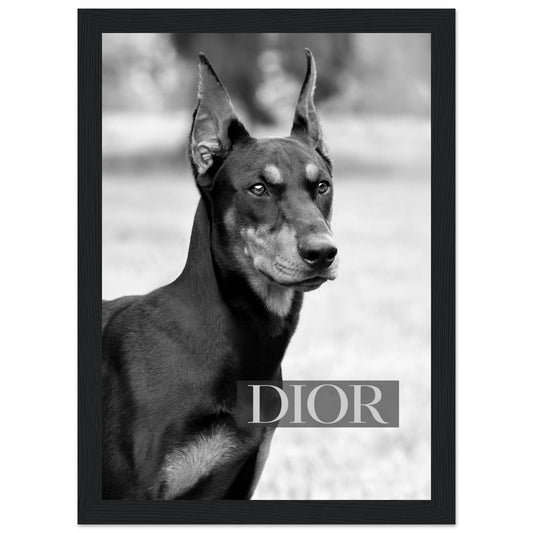 Dior - Black Doberman - Poster