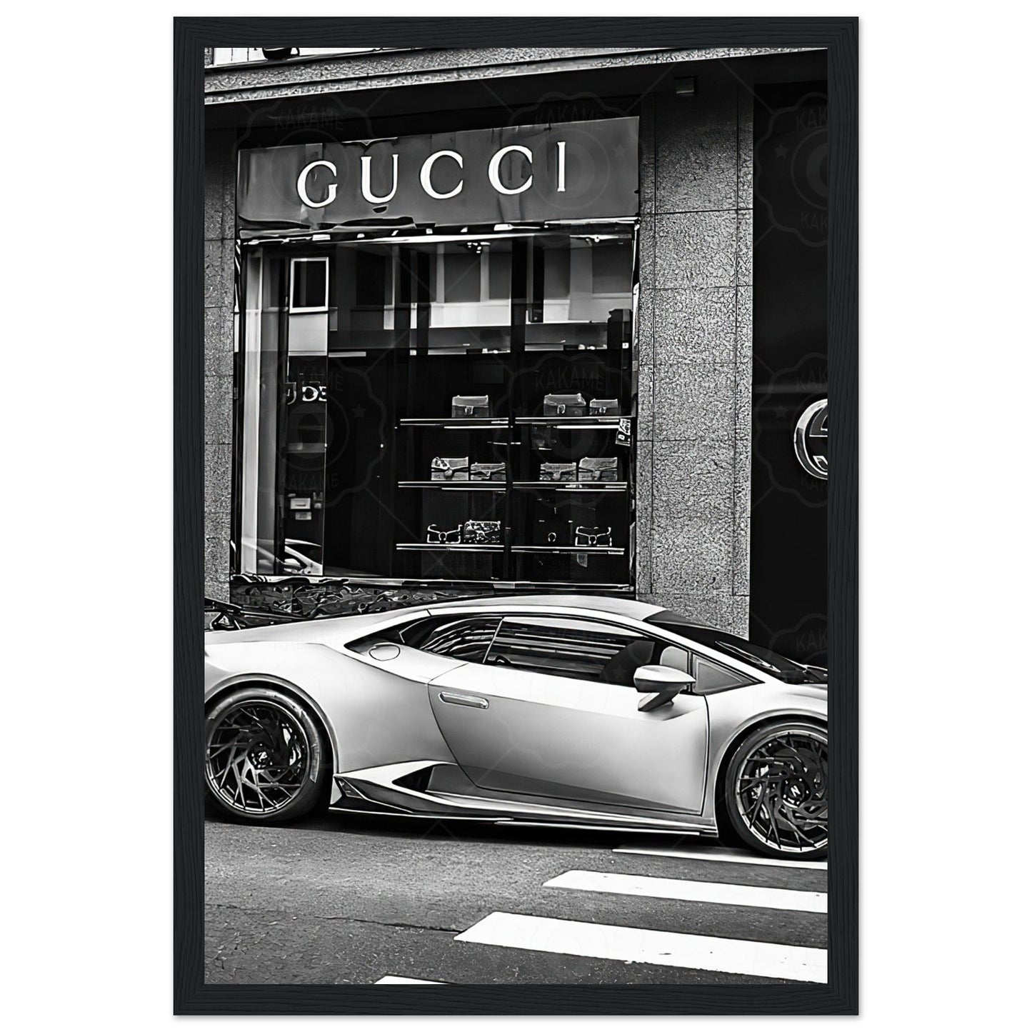 Lambo at Gucci Store - Retro Art - Poster