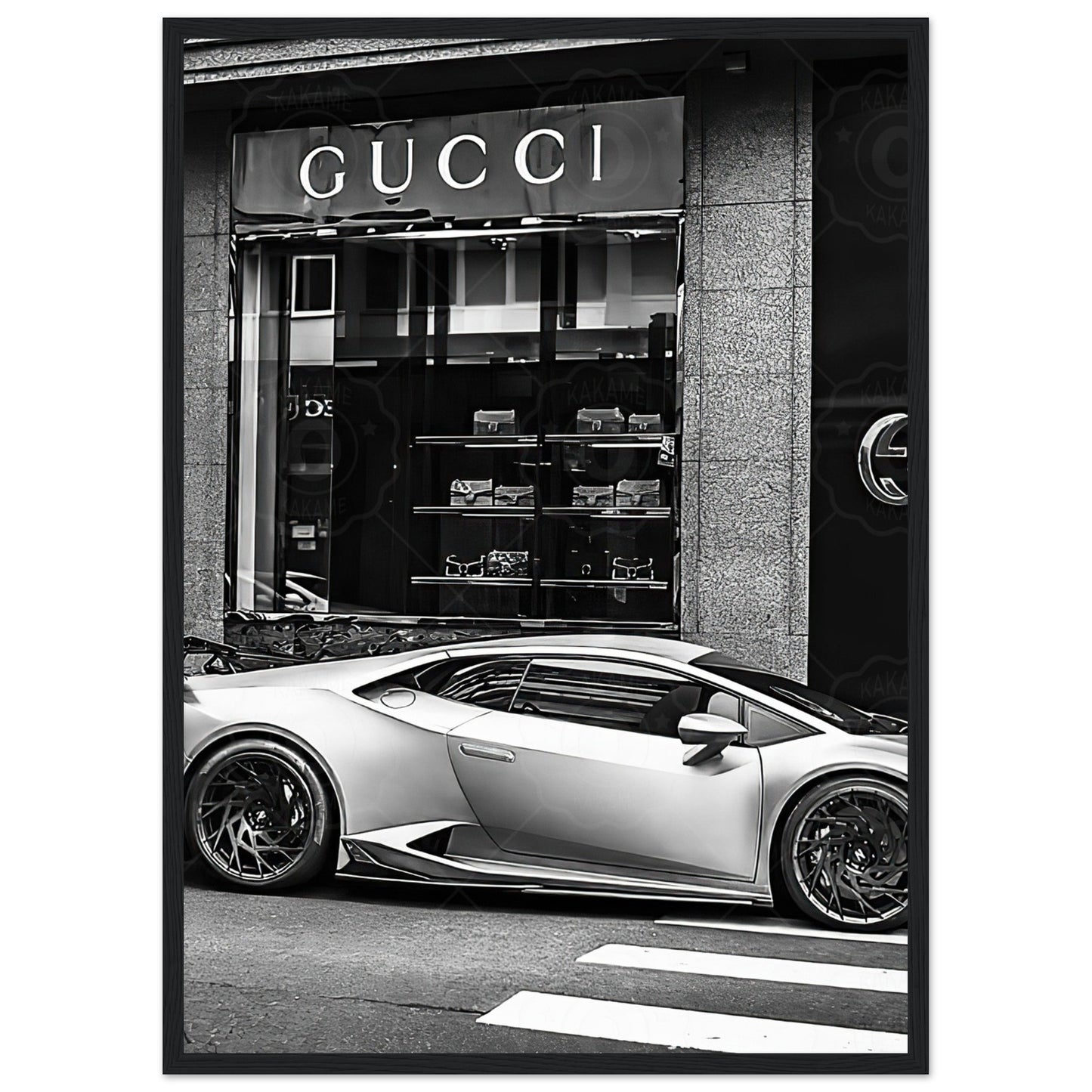 Lambo at Gucci Store - Retro Art - Poster