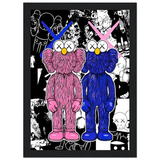 Blau&amp;Pink - Kaws - Poster