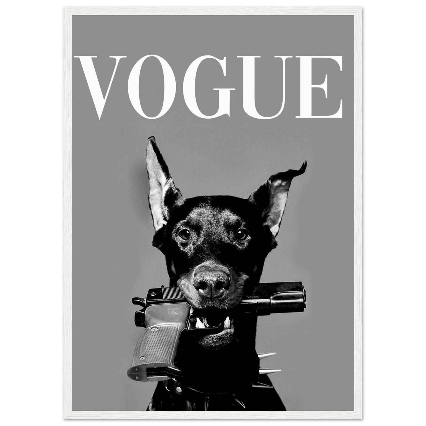 Vogue - Schwarzer Dobermann - Poster