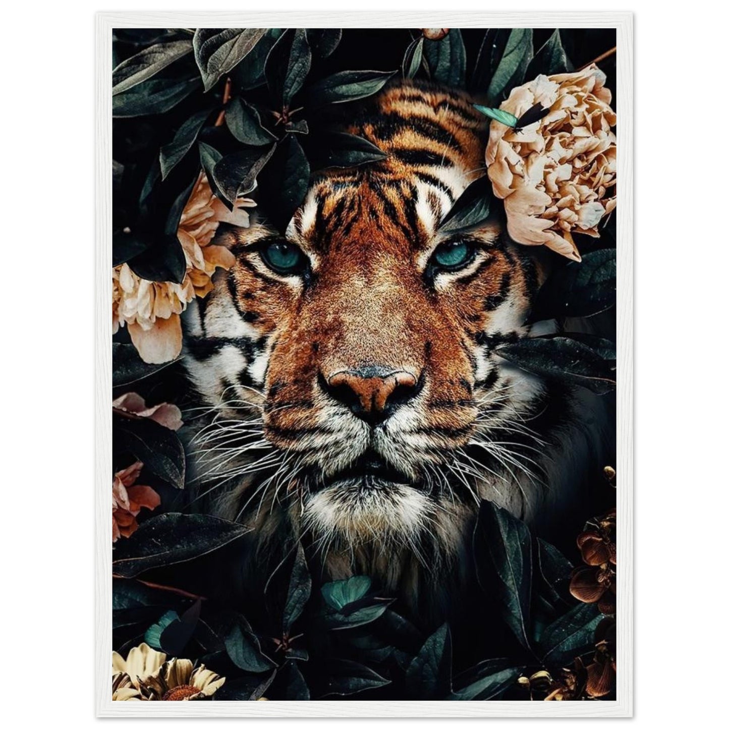 Tiger - In Leaves - Poster