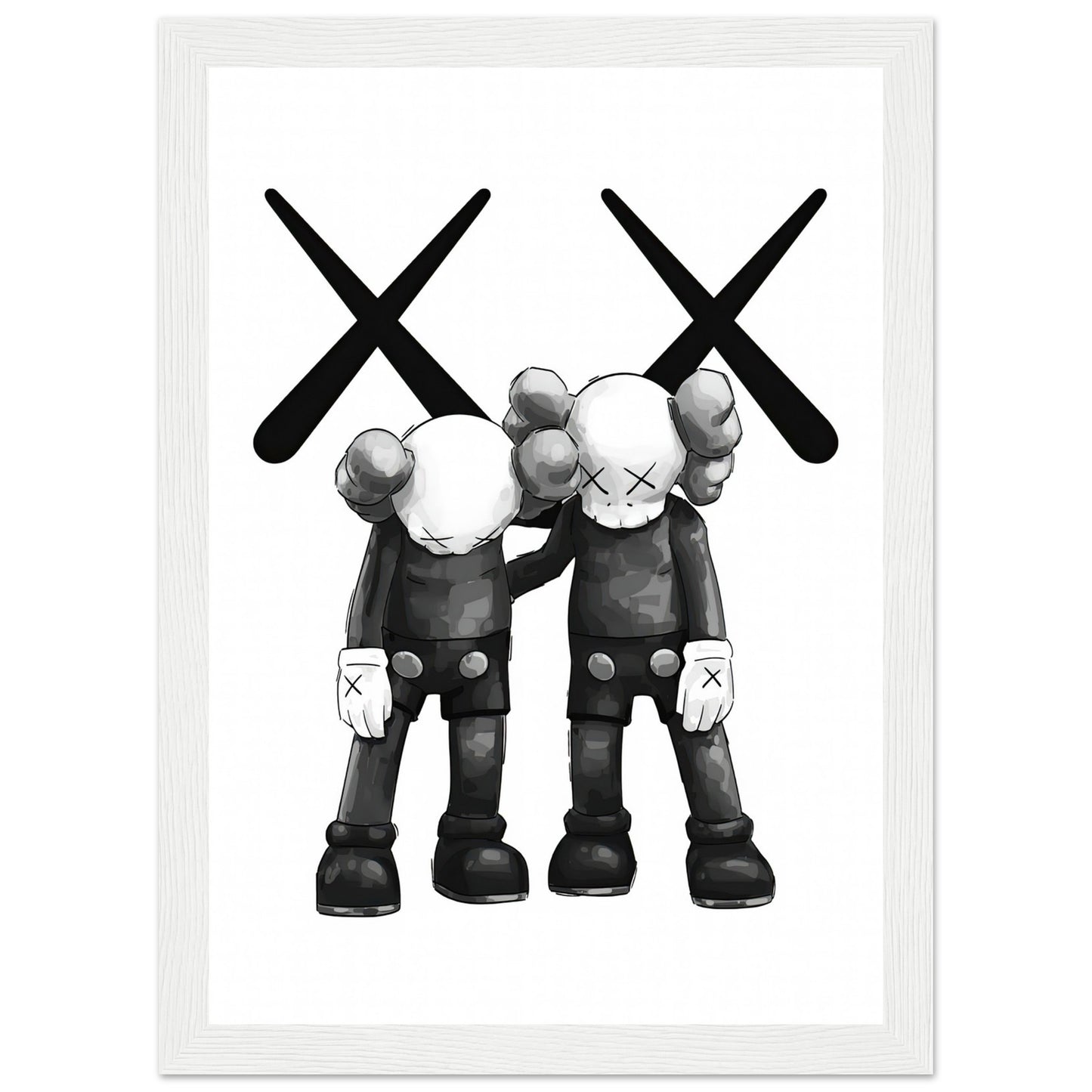 Black&White - Kaws - Poster