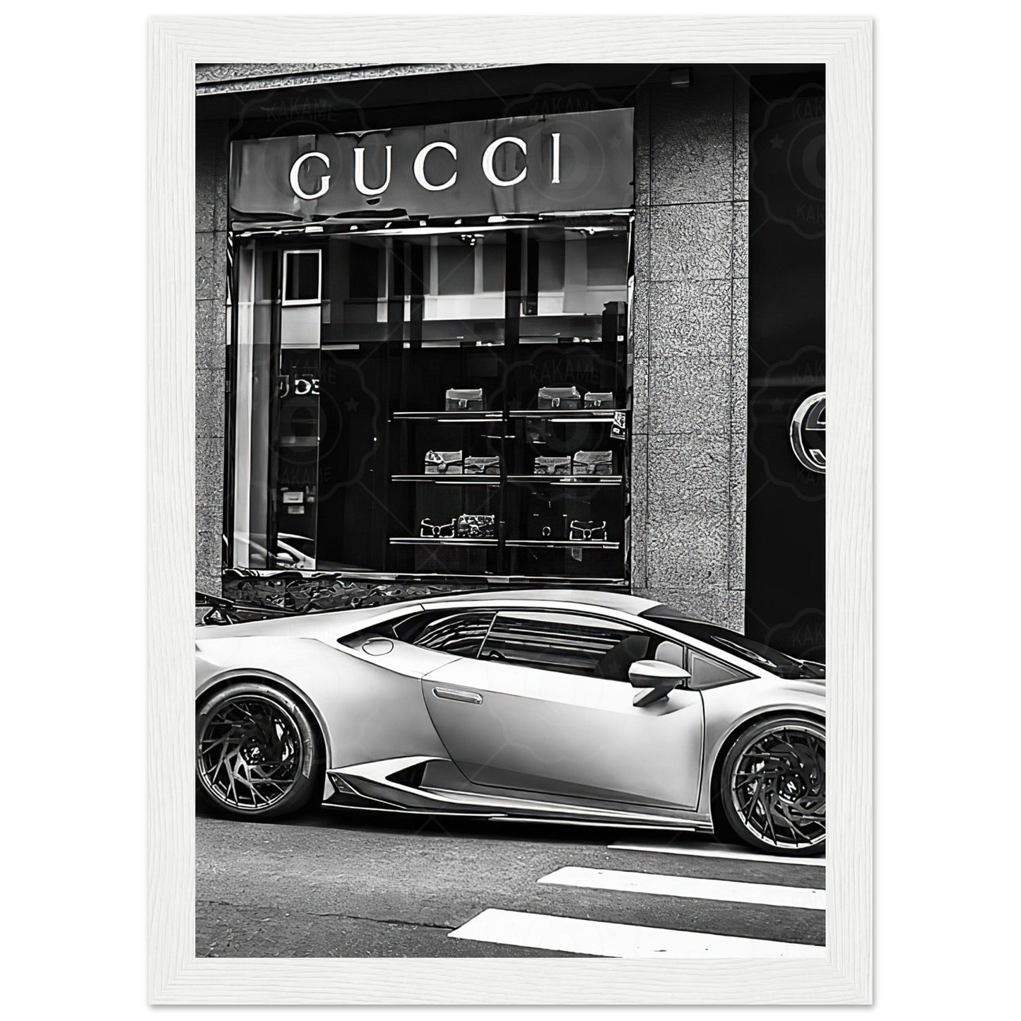 Lambo at Gucci Store - Retro Art - Poster