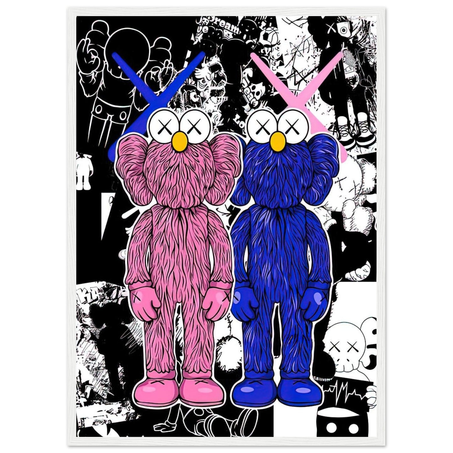 Blue&Pink - Kaws - Poster