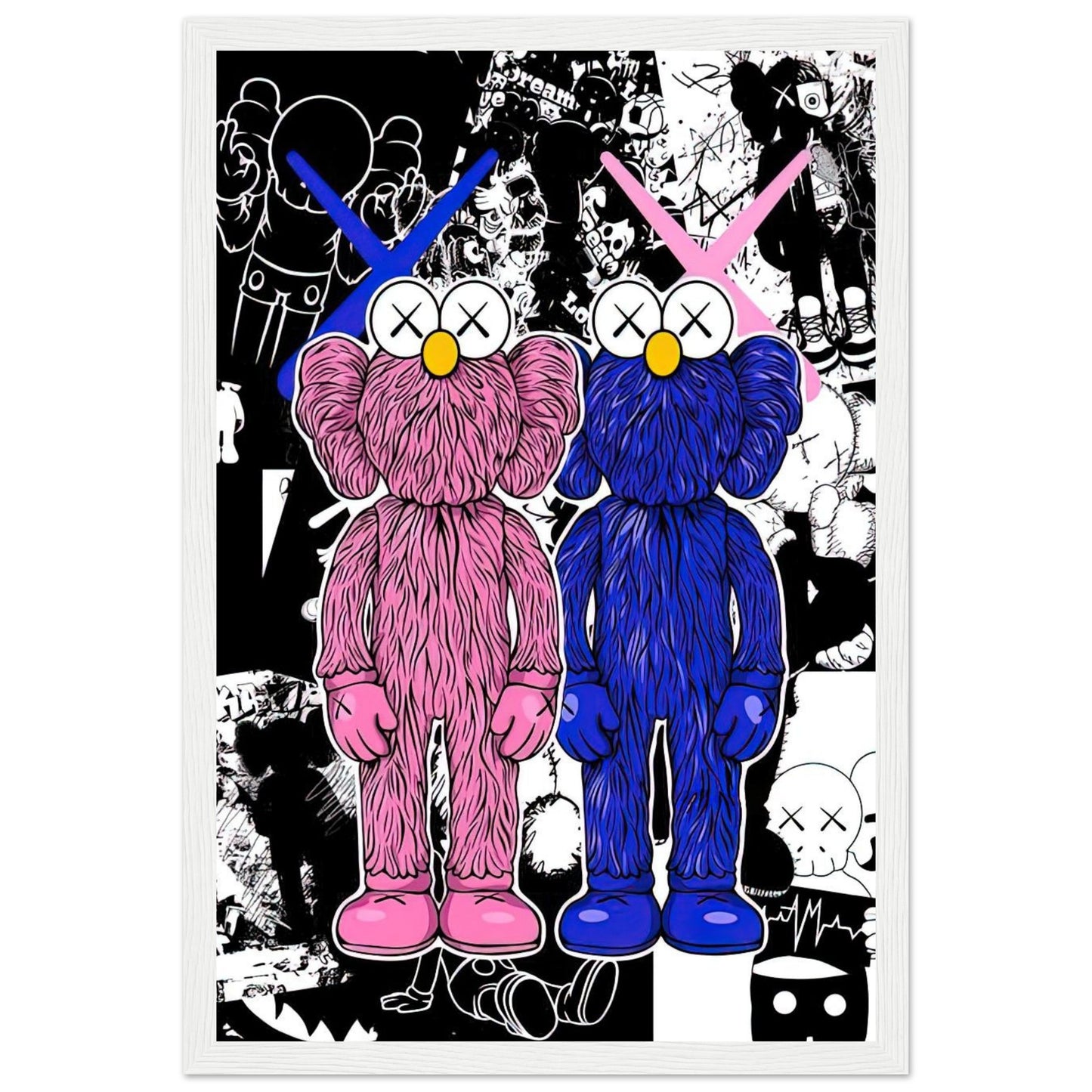 Blue&Pink - Kaws - Poster