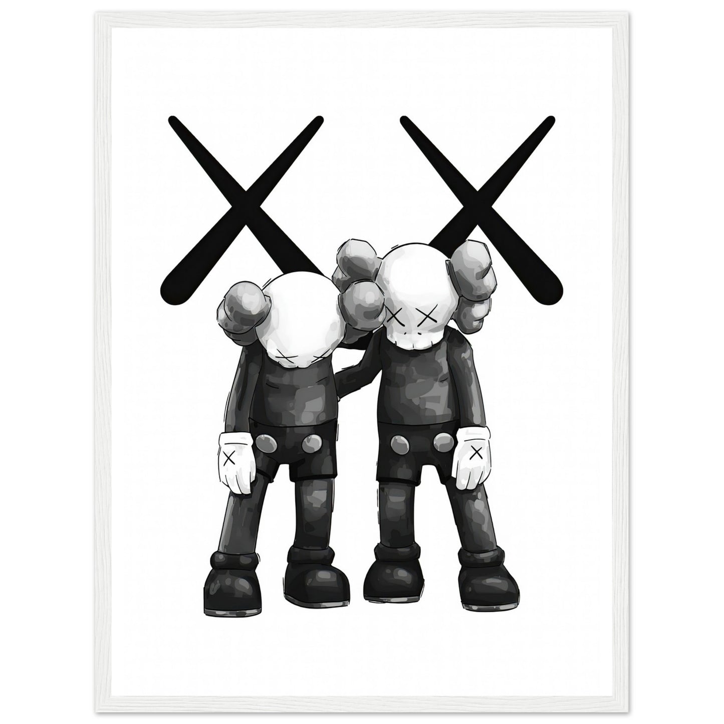 Black&White - Kaws - Poster