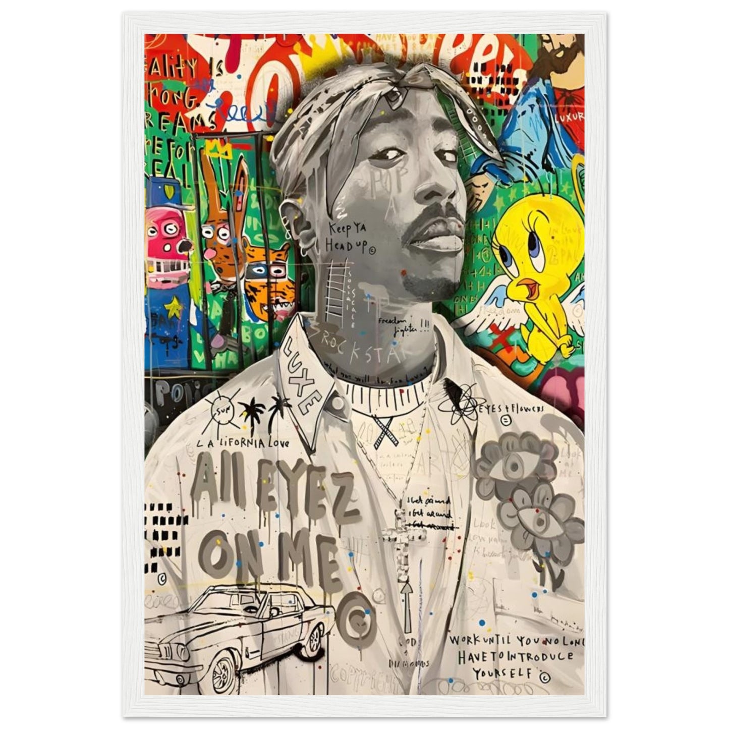 Tupac - All Eyes On Me - Graffiti Art - Poster