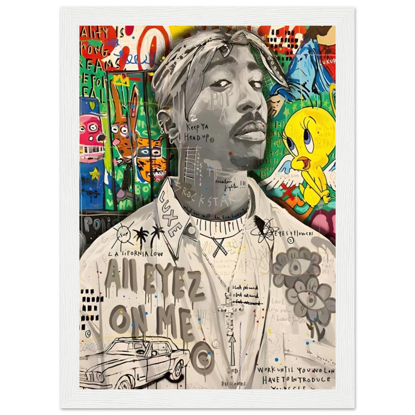 Tupac - All Eyes On Me - Graffiti Art - Poster