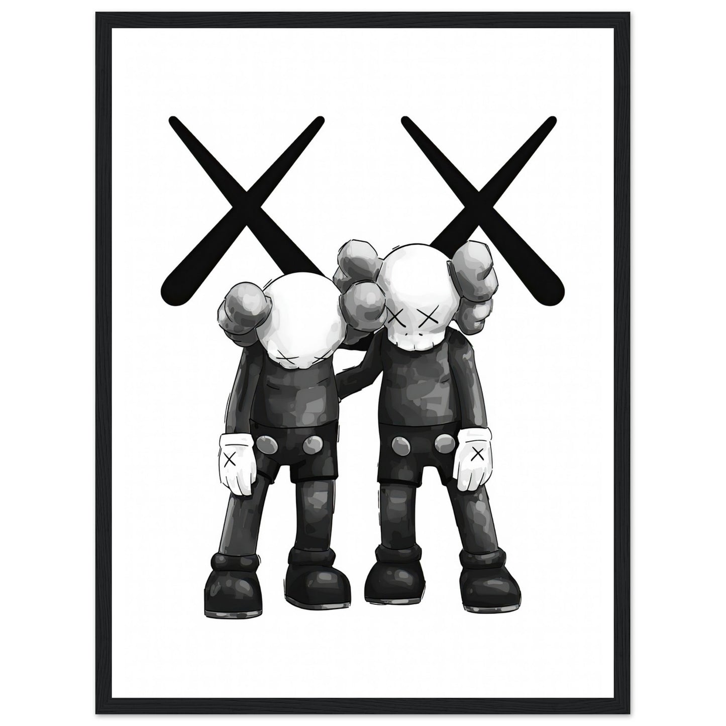 Black&White - Kaws - Poster