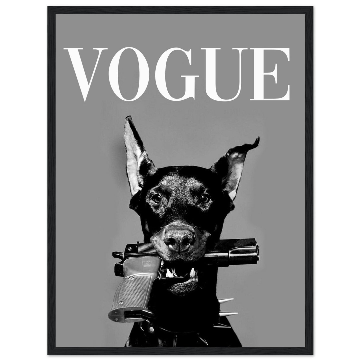 Vogue - Schwarzer Dobermann - Poster