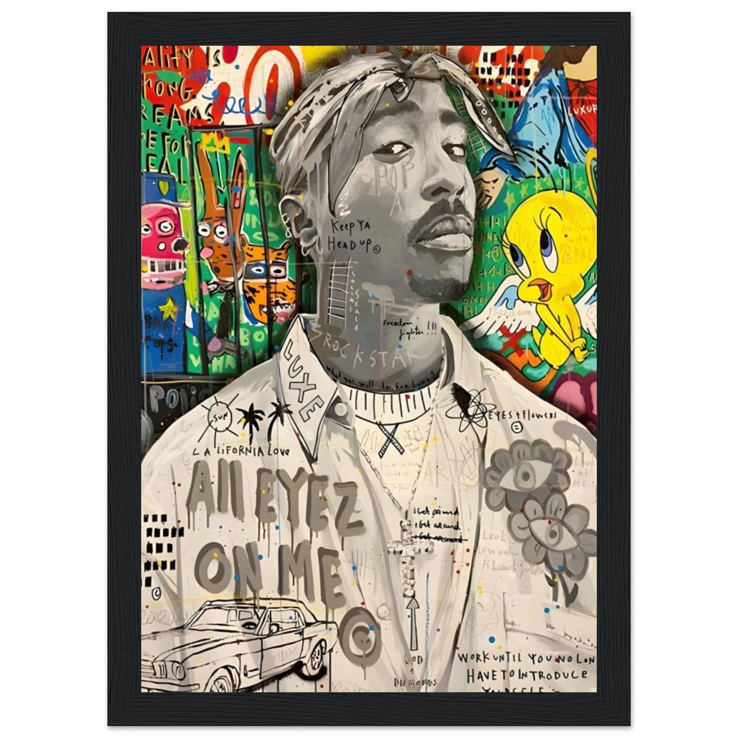 Tupac – Alle Augen auf mich – Graffiti-Kunst – Poster