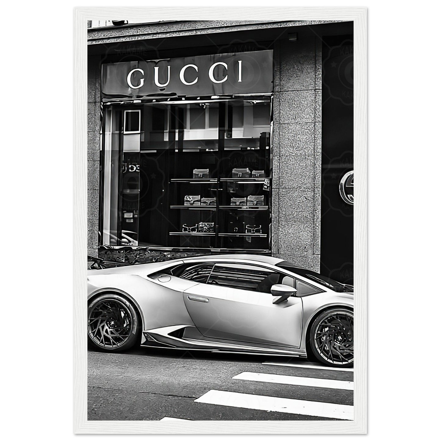 Lambo at Gucci Store - Retro Art - Poster